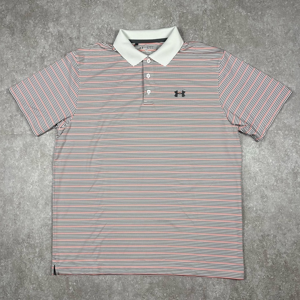 Under Armour Men’s Heat Gear Performance Polo Golf Shirt Sz XL Loose Fit